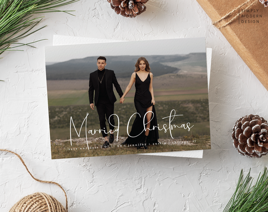 minimalist holiday wedding